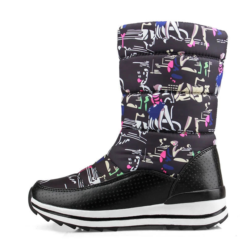 Winter Snow Boots for Women - Warm, Waterproof, Non-Slip Mid-Calf Boots