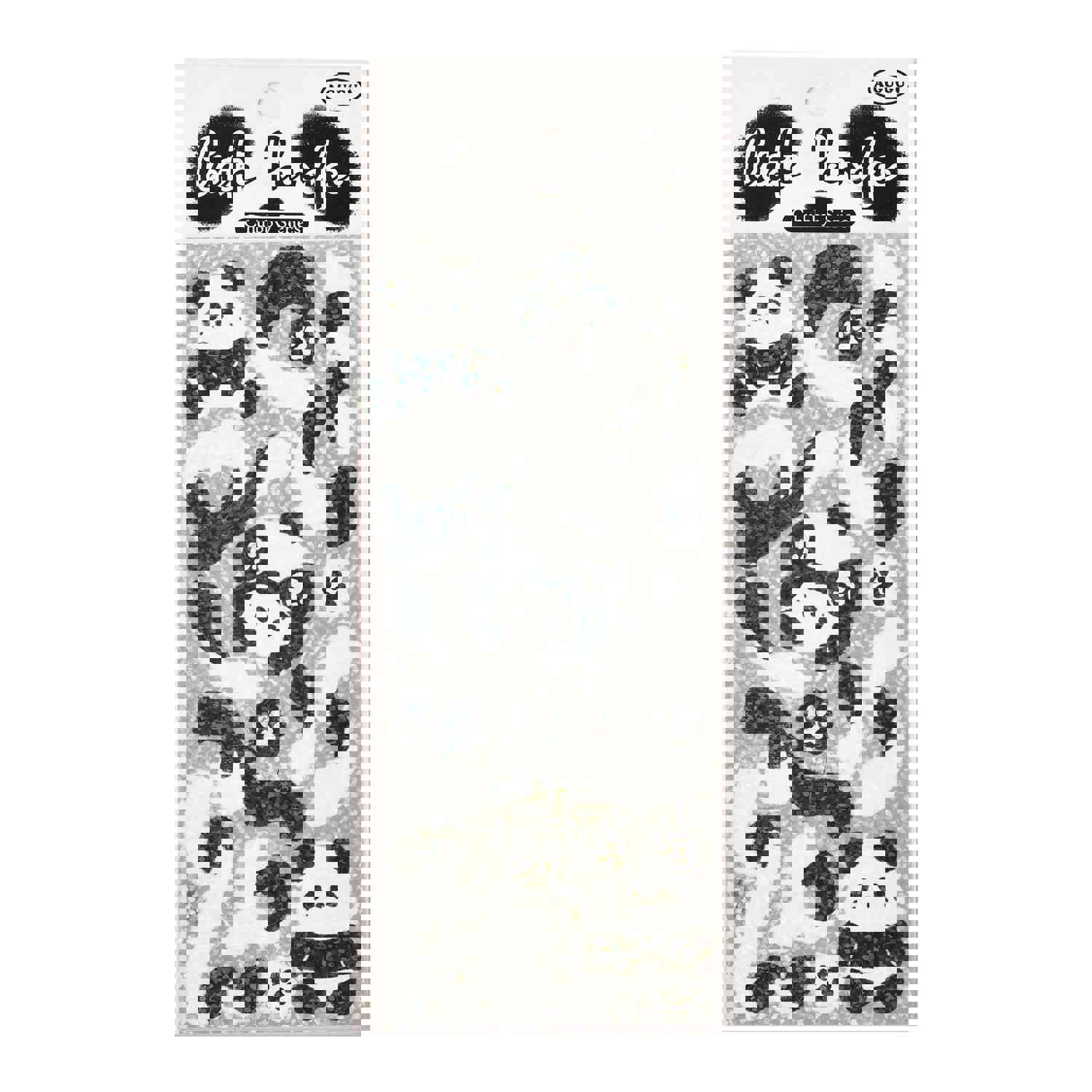 Craspire Laser Paper Stickers for DIY Scrapbooking and Photo Album Decoration - Panda Pattern (10 Sheets/Set)