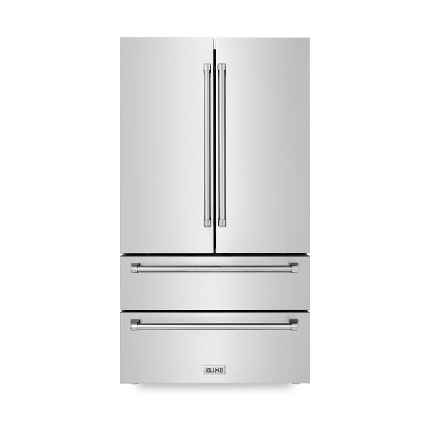 ZLINE 36 22.5 cu. ft 4-Door French Door Refrigerator with Ice Maker and Water Filter