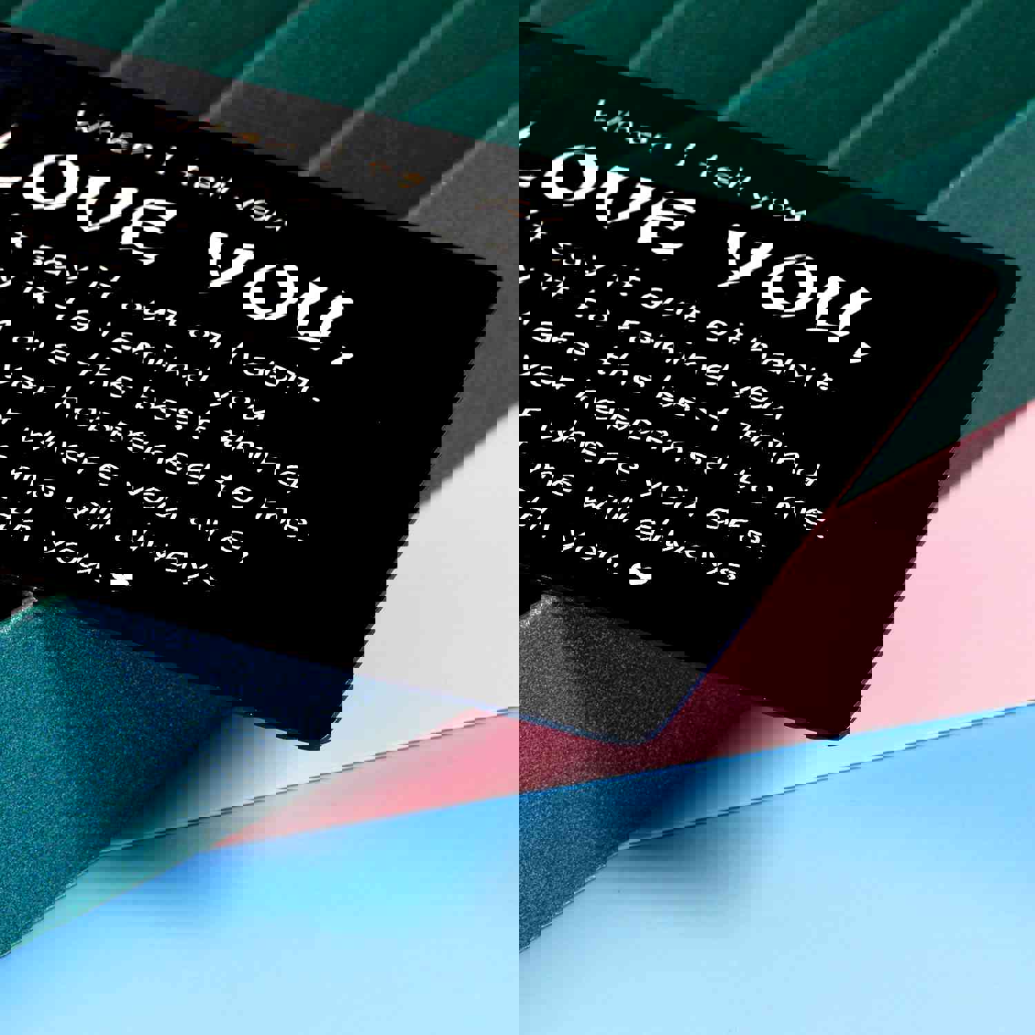 Romantic I Love You Wallet Insert Gift for Him Her - Valentine's Day, Anniversary, Wedding Card