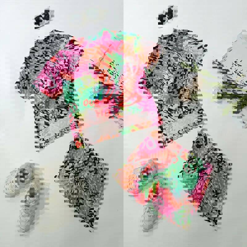 Rainbow Color Little Girls 2pcs Summer Clothing Sets