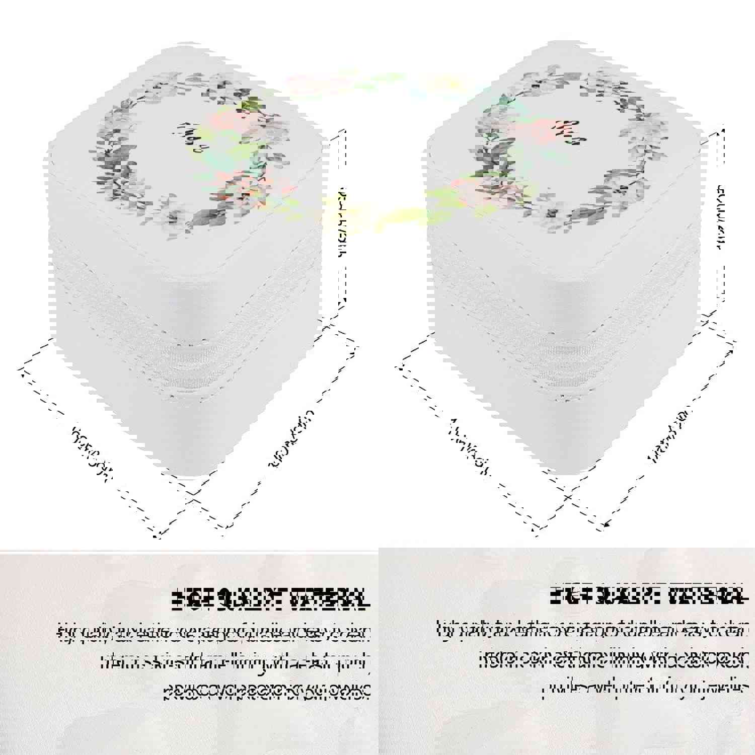 Custom Name Wreath Travel Makeup Box Jewelry Storage Box