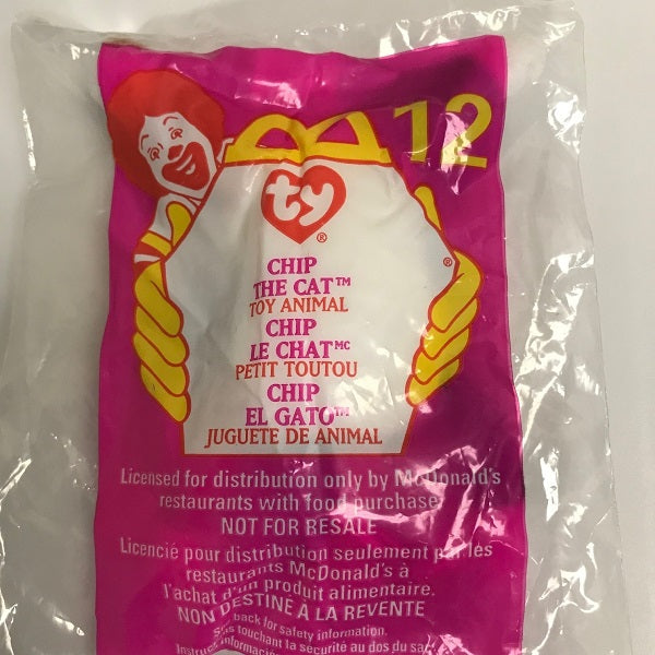 Ty Beanie Babies McDonalds Happy Meal Toy Chip the Cat 1999 - #12