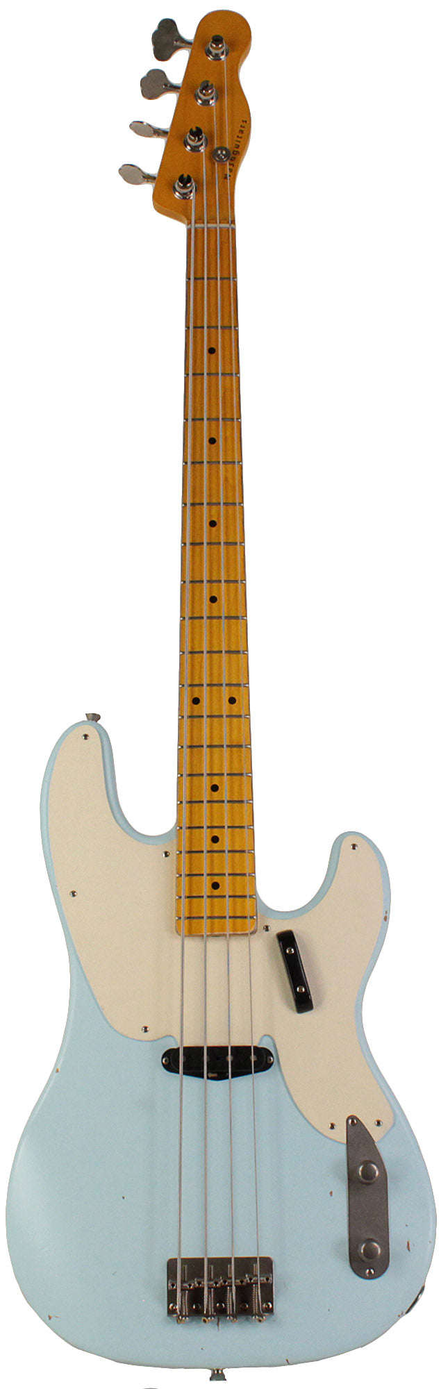 Nash PB-55 Bass Guitar, Sonic Blue, Light Aging - Vintage Feel with Modern Features