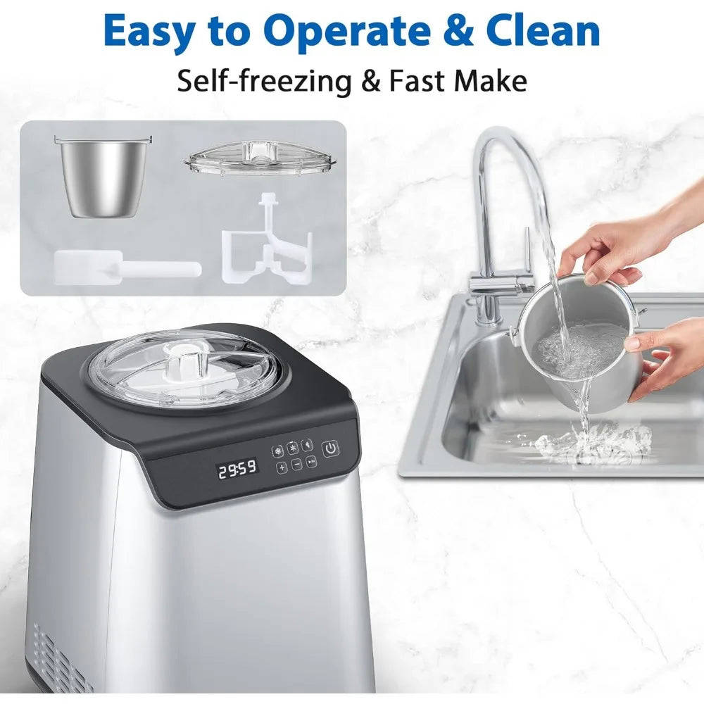 Automatic Ice Cream Maker Machine with 3 Modes