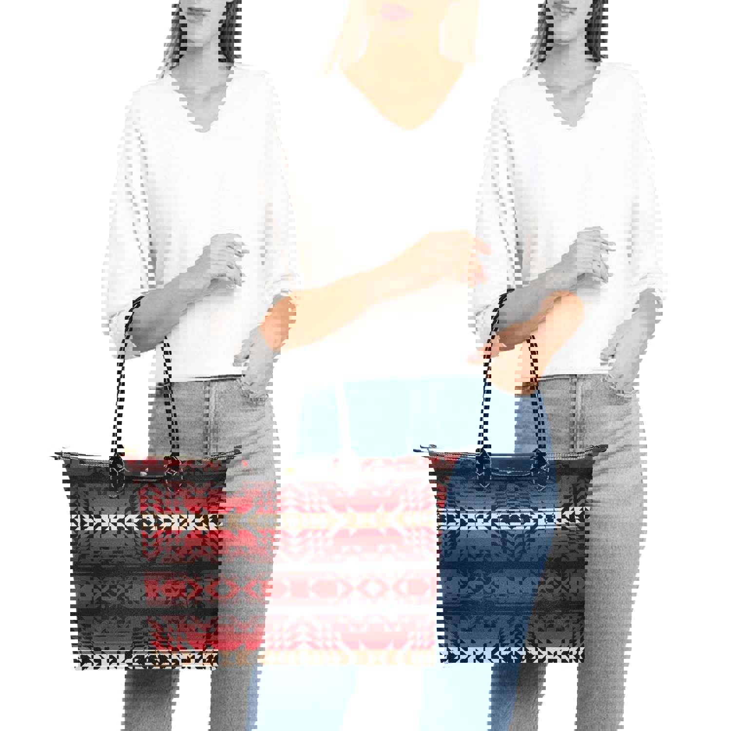 Black Rose Single-Shoulder Lady Handbag