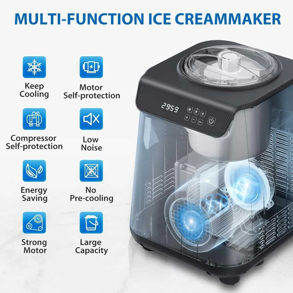 Automatic Ice Cream Maker Machine with 3 Modes