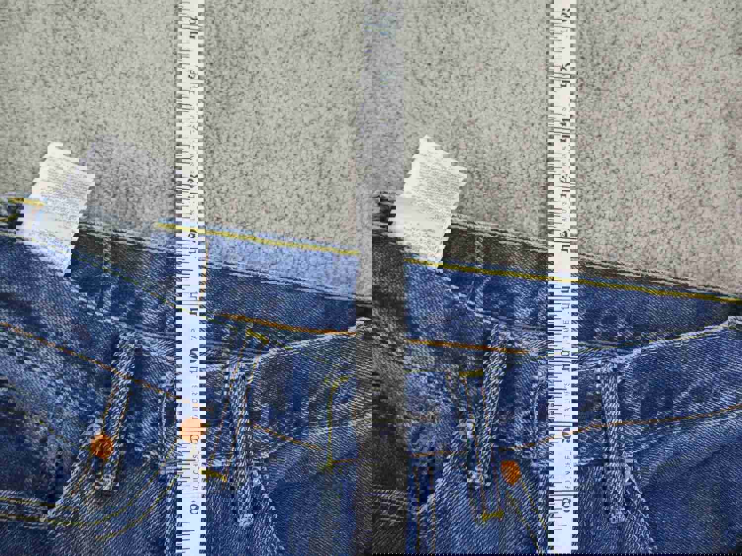 Levis 505 Jeans Mens W29XL30 Blue Straight Leg Stretch Five Pockets Outdoors