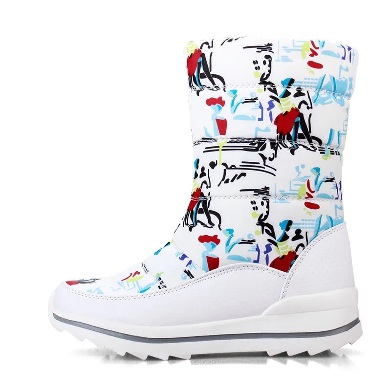 Winter Snow Boots for Women - Warm, Waterproof, Non-Slip Mid-Calf Boots