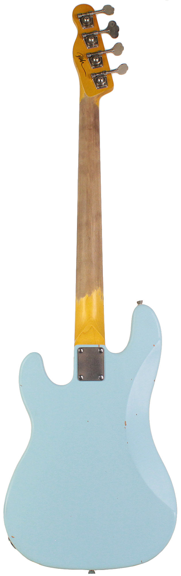 Nash PB-55 Bass Guitar, Sonic Blue, Light Aging - Vintage Feel with Modern Features