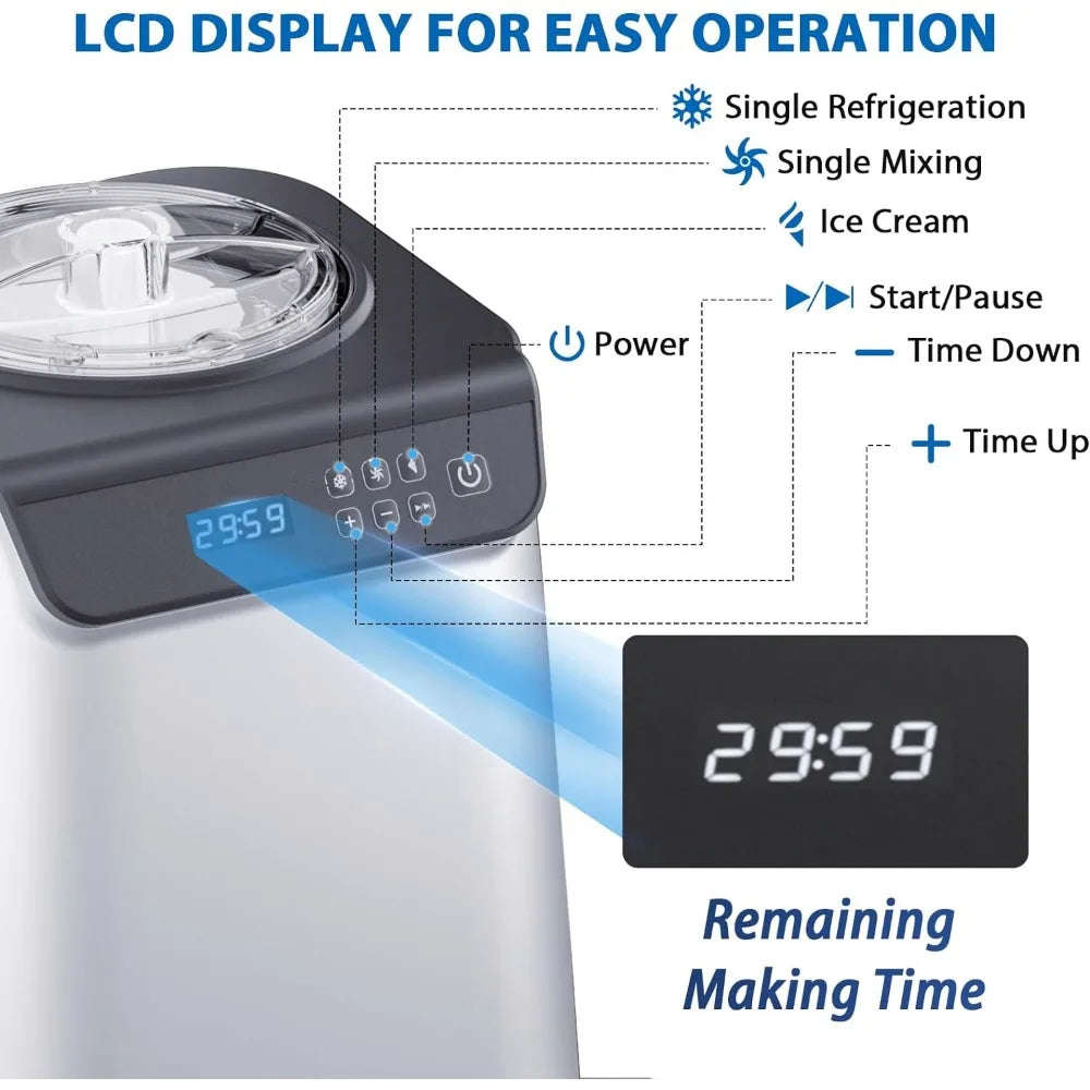 Automatic Ice Cream Maker Machine with 3 Modes