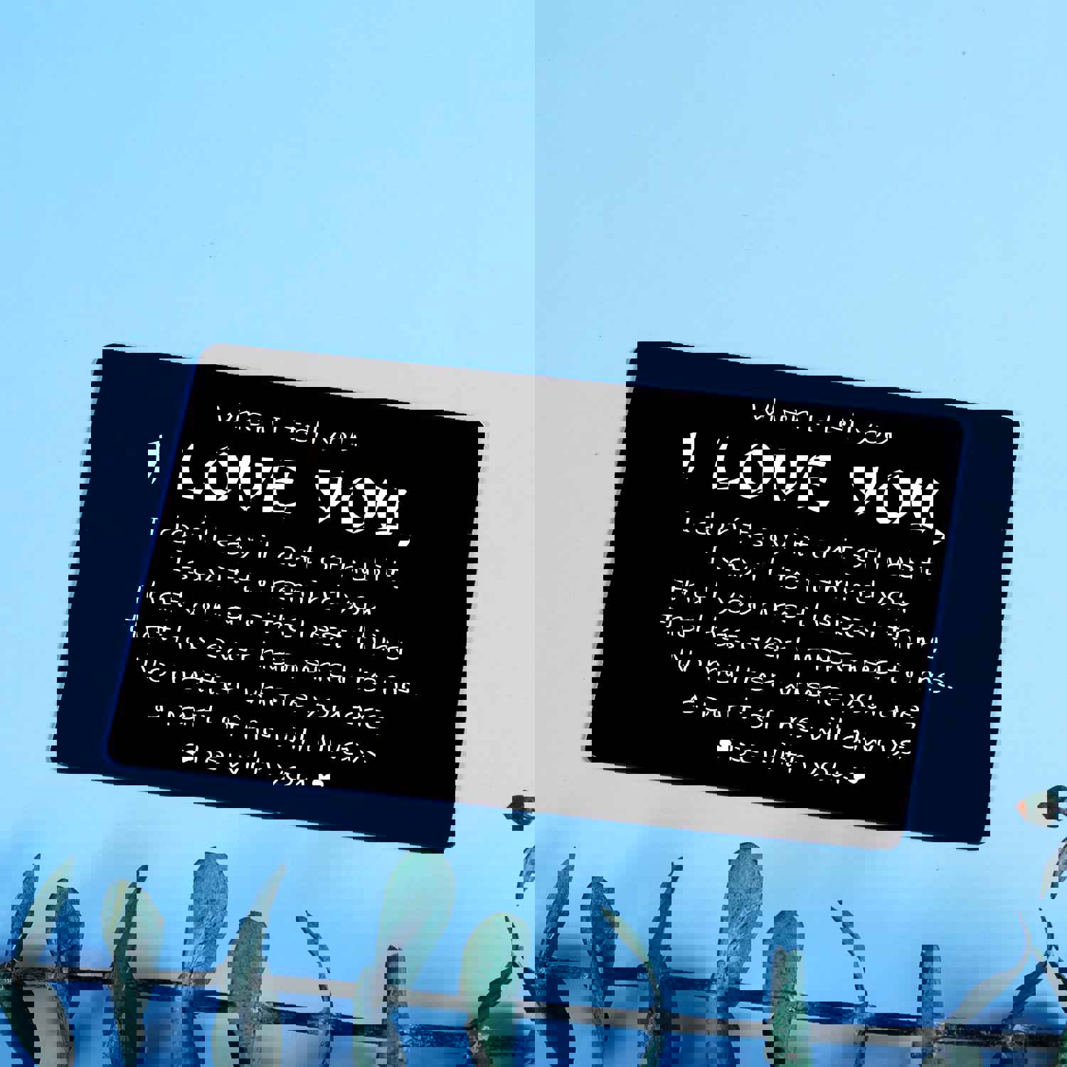 Romantic I Love You Wallet Insert Gift for Him Her - Valentine's Day, Anniversary, Wedding Card