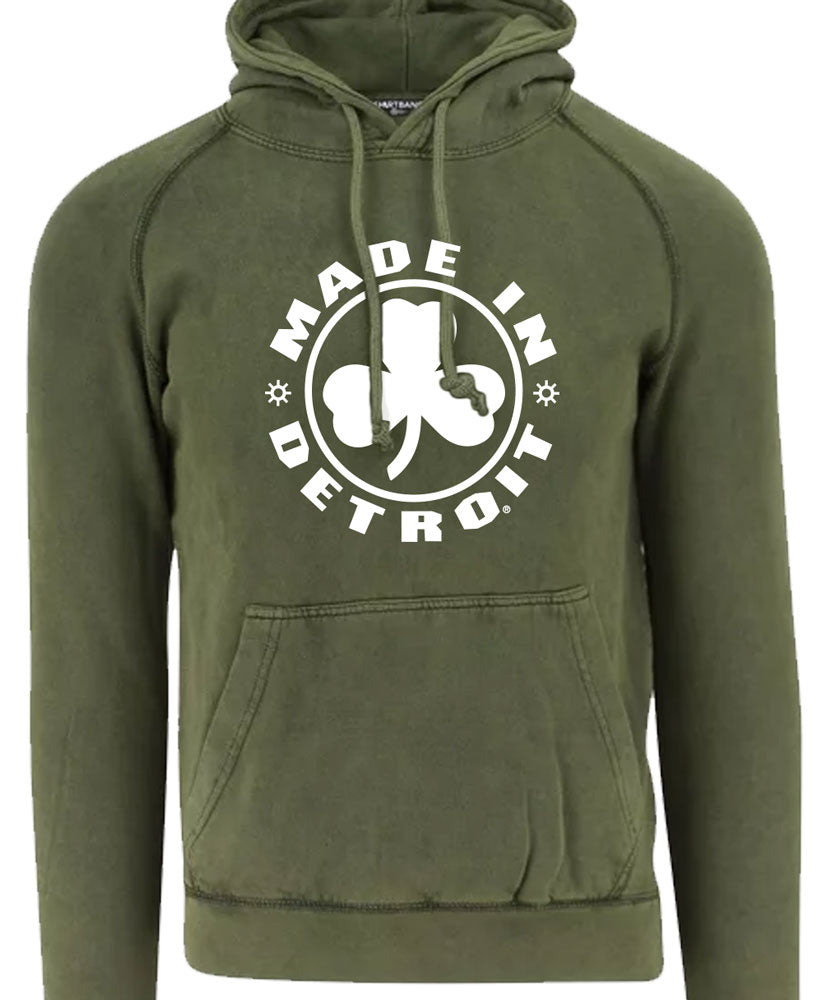 Vintage Olive Hoodie - Soft & Comfy Cotton Pullover