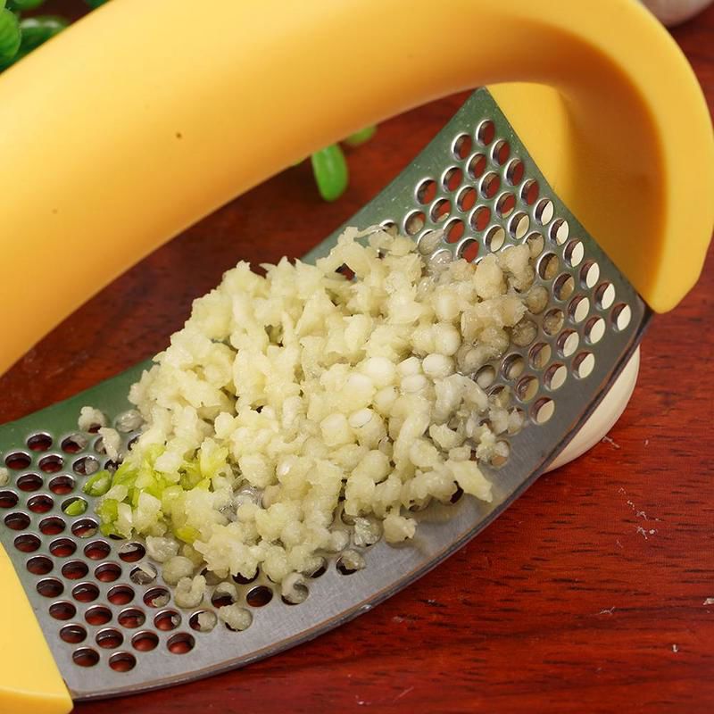 Stainless Steel Garlic Press - Effortless & Easy to Clean