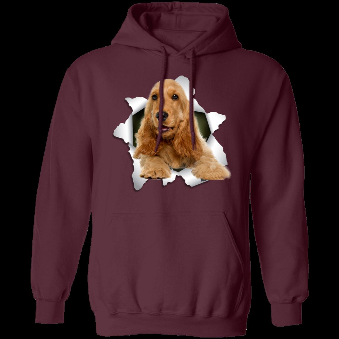 ENGLISH COCKER 3D LADIES Pullover Hoodie - 8 oz, Unisex Sizing
