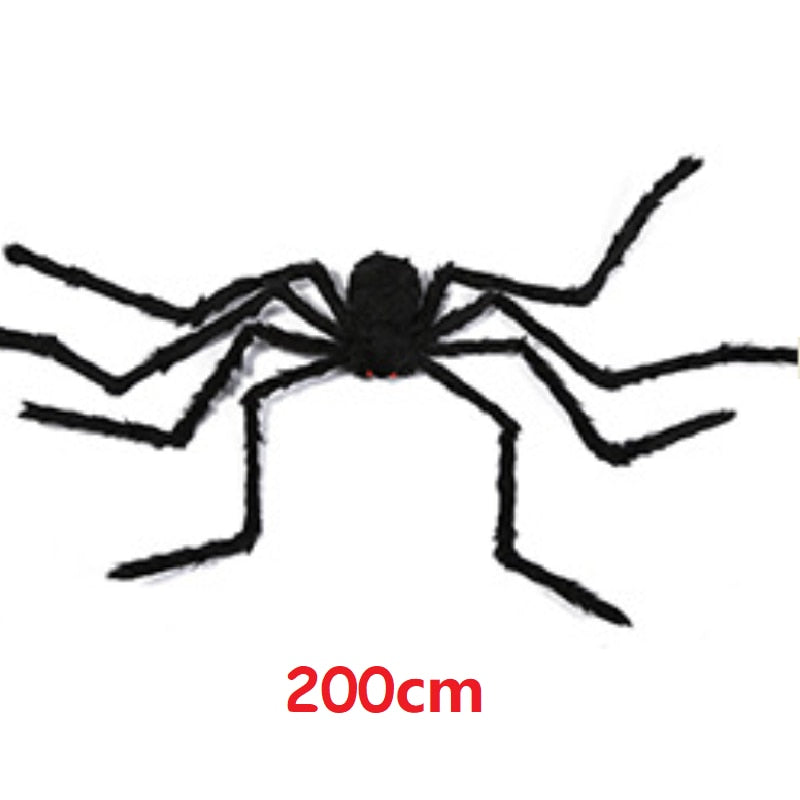 Giant Black Plush Spider Decoration Props for Kids and Halloween Party