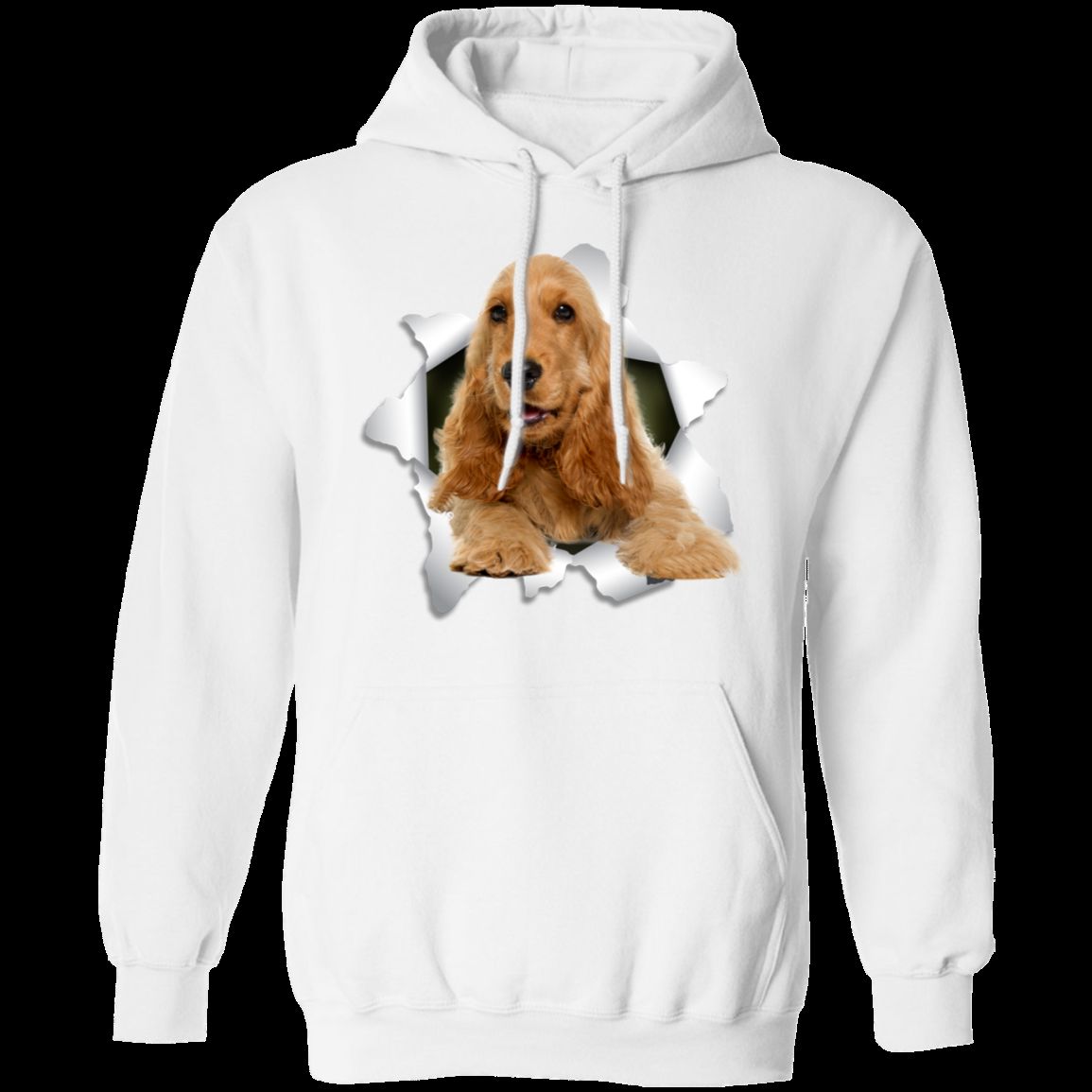 ENGLISH COCKER 3D LADIES Pullover Hoodie - 8 oz, Unisex Sizing