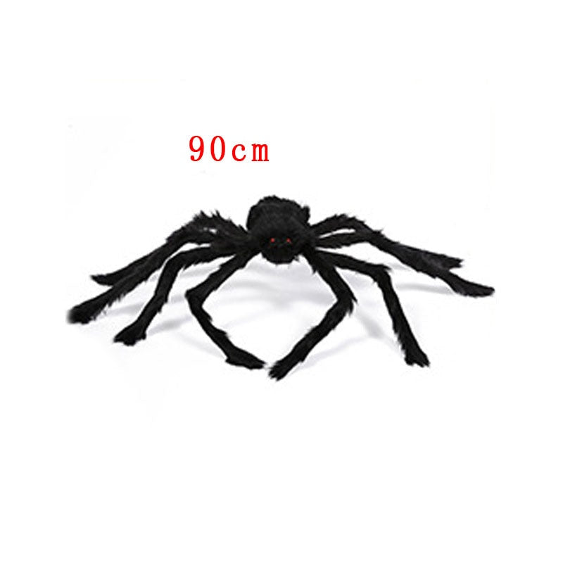 Giant Black Plush Spider Decoration Props for Kids and Halloween Party