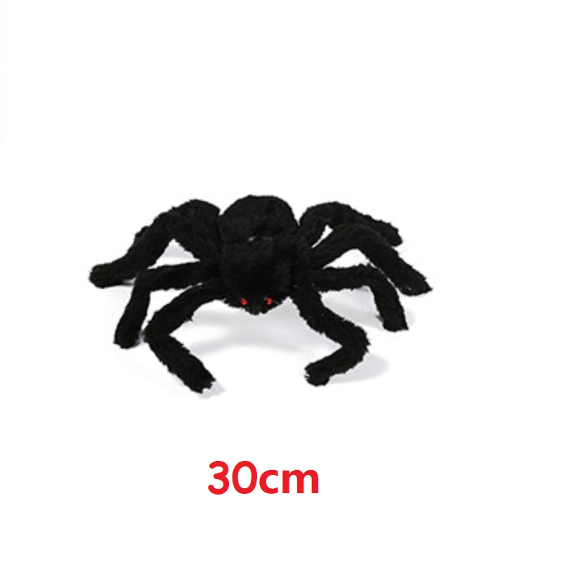 Giant Black Plush Spider Decoration Props for Kids and Halloween Party