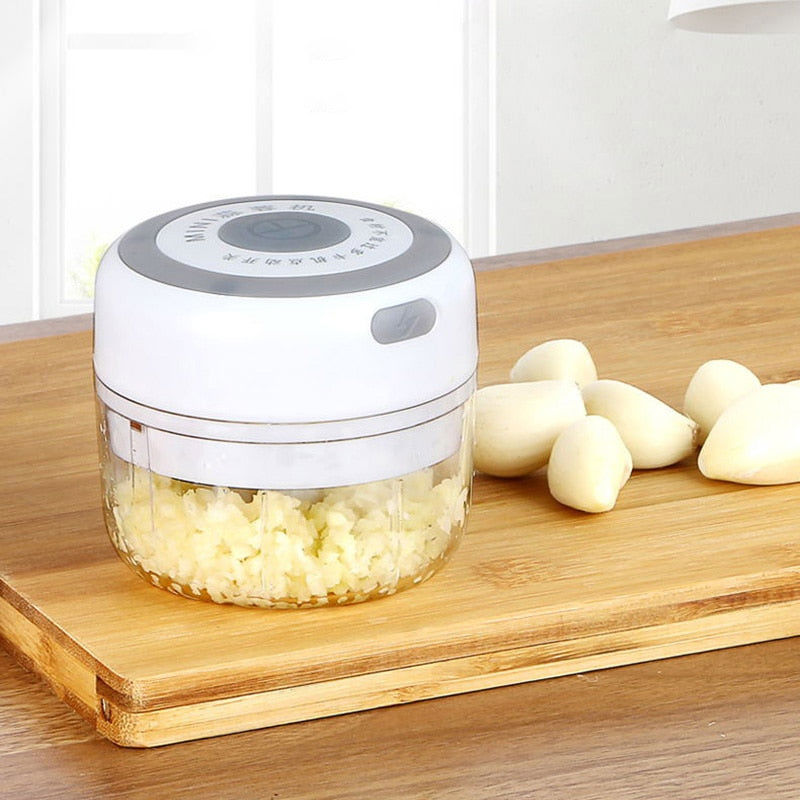 Electric Mini Food Shredder for Chili, Garlic, and Meat - USB Charging