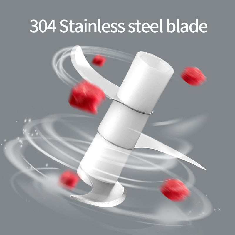 Electric Mini Food Shredder for Chili, Garlic, and Meat - USB Charging