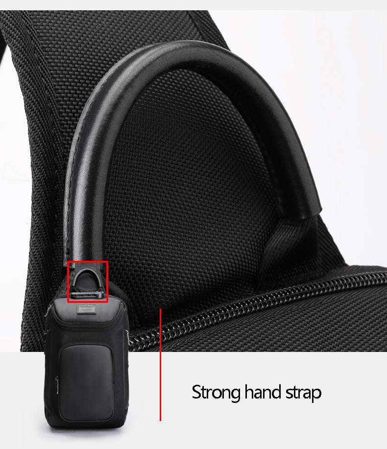 Lkblock Large Capacity Men Oxford Waterproof Multifunctional Shoulder Bag