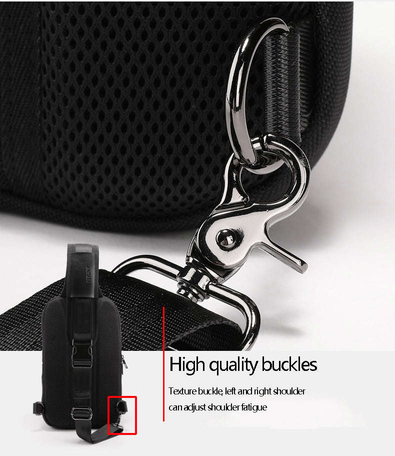 Lkblock Large Capacity Men Oxford Waterproof Multifunctional Shoulder Bag