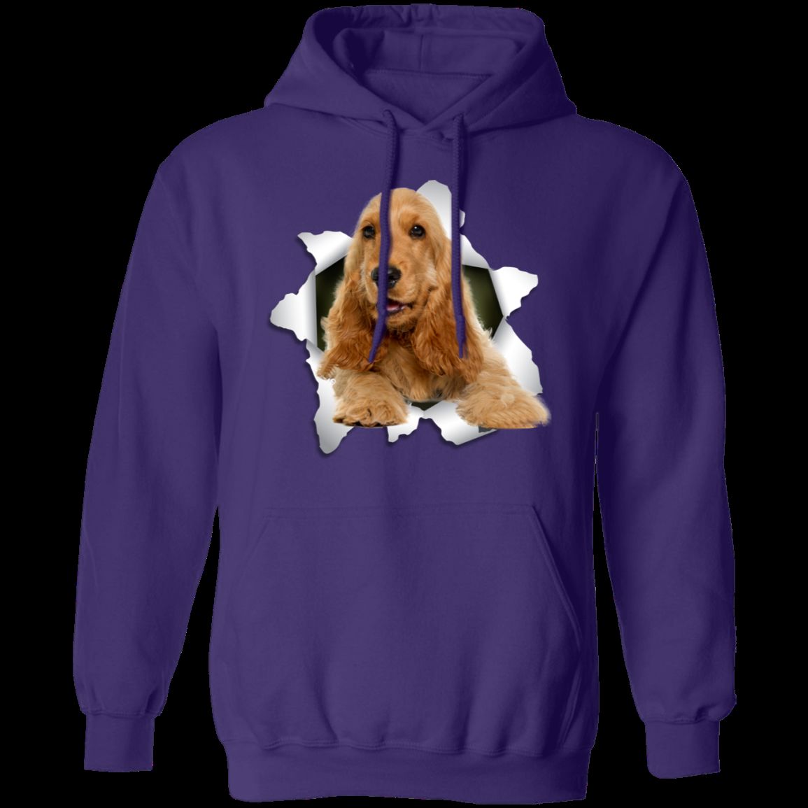ENGLISH COCKER 3D LADIES Pullover Hoodie - 8 oz, Unisex Sizing