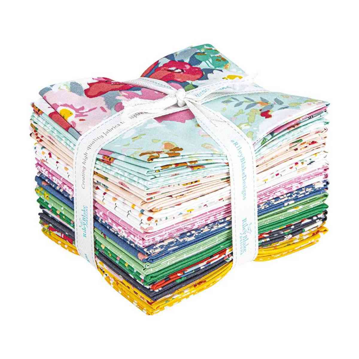 Misty Morning Fat Quarter Bundle 21 Pieces - Riley Blake Designs - Floral Quilting Cotton Fabric