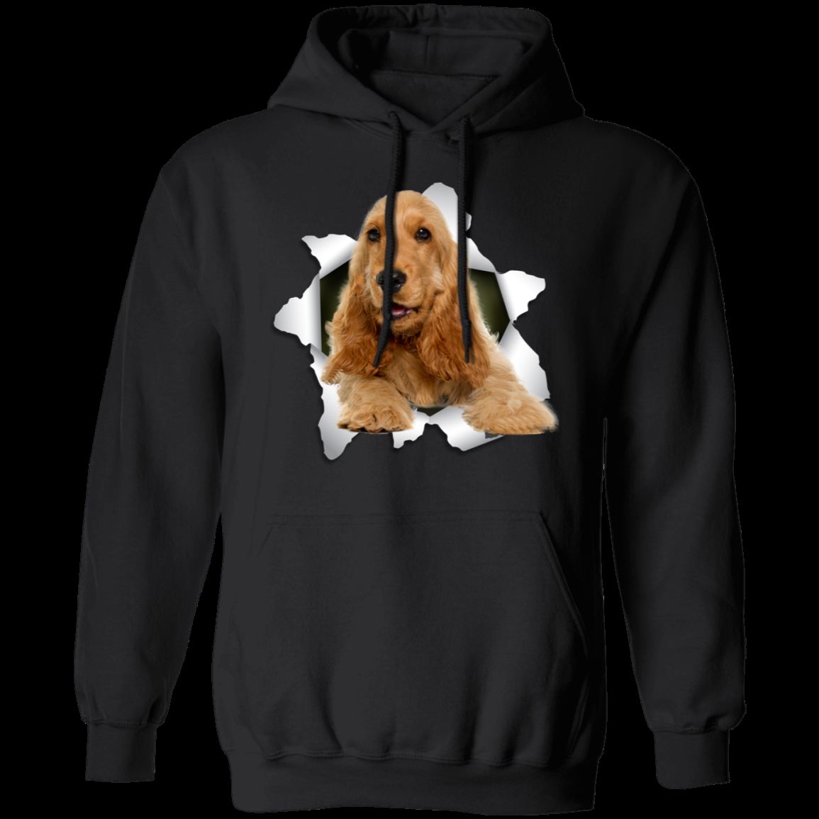 ENGLISH COCKER 3D LADIES Pullover Hoodie - 8 oz, Unisex Sizing