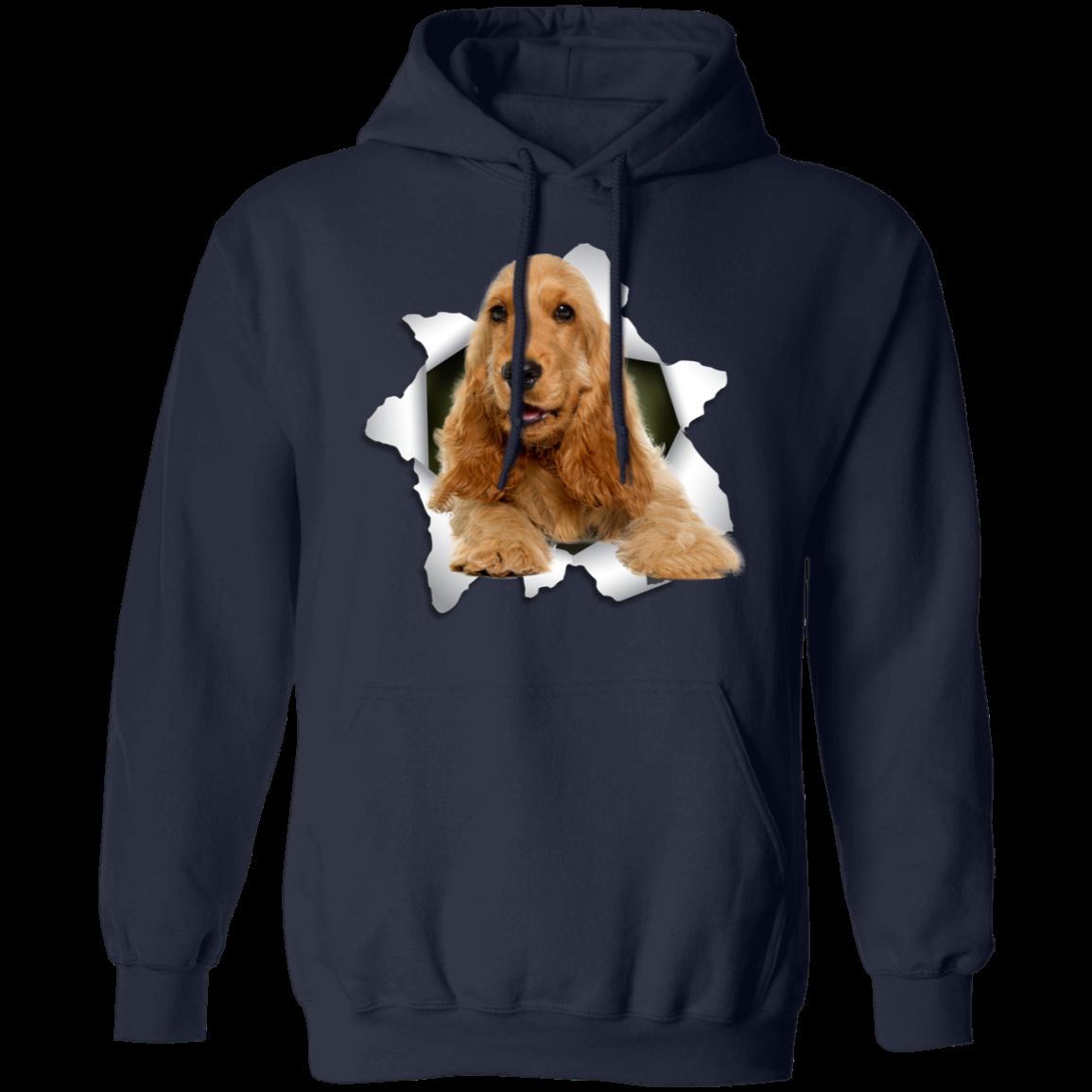 ENGLISH COCKER 3D LADIES Pullover Hoodie - 8 oz, Unisex Sizing