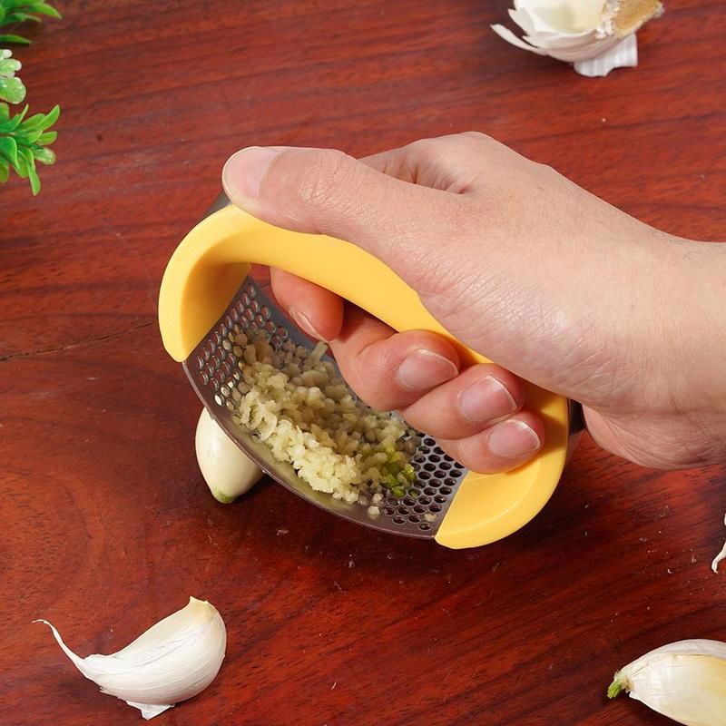 Stainless Steel Garlic Press - Effortless & Easy to Clean