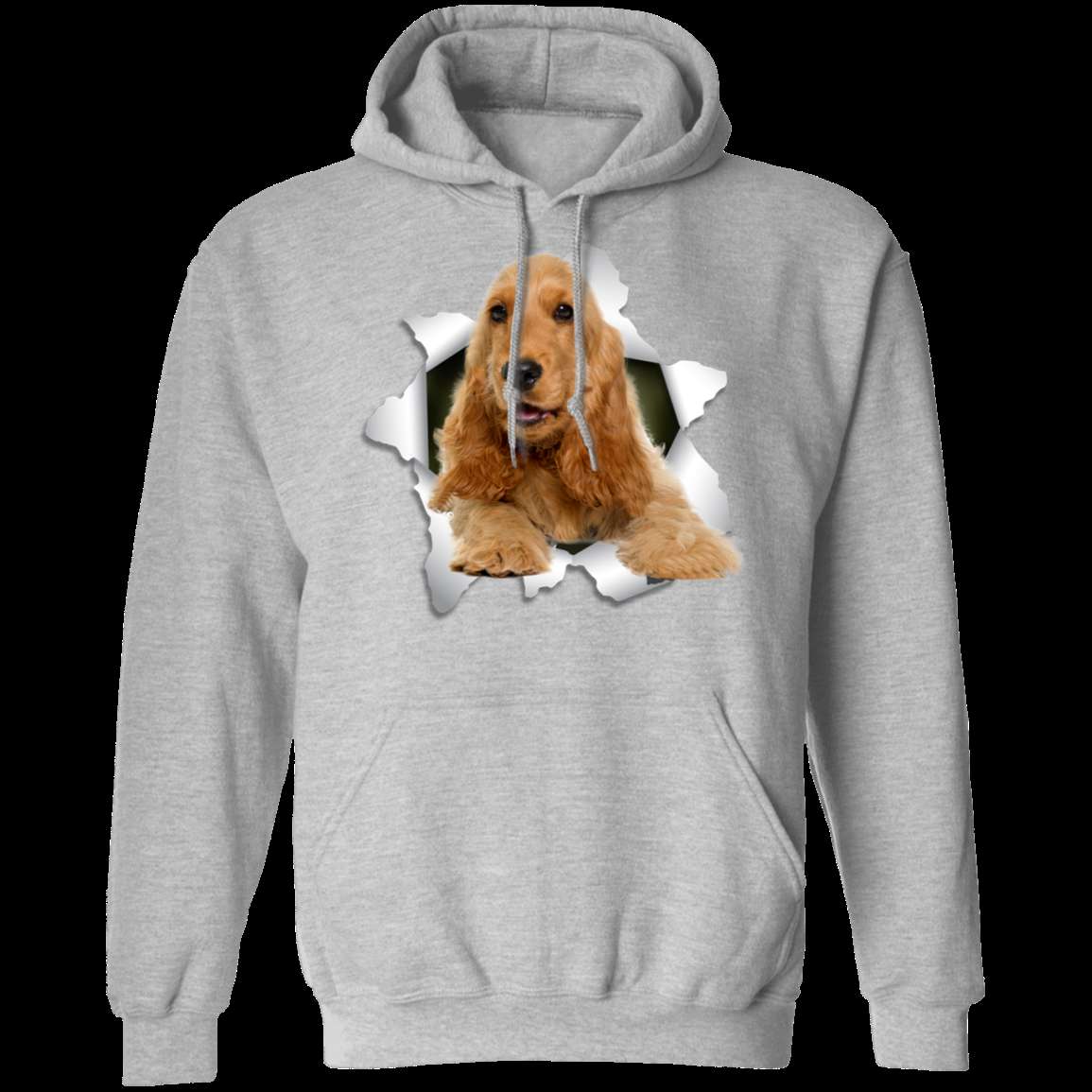 ENGLISH COCKER 3D LADIES Pullover Hoodie - 8 oz, Unisex Sizing