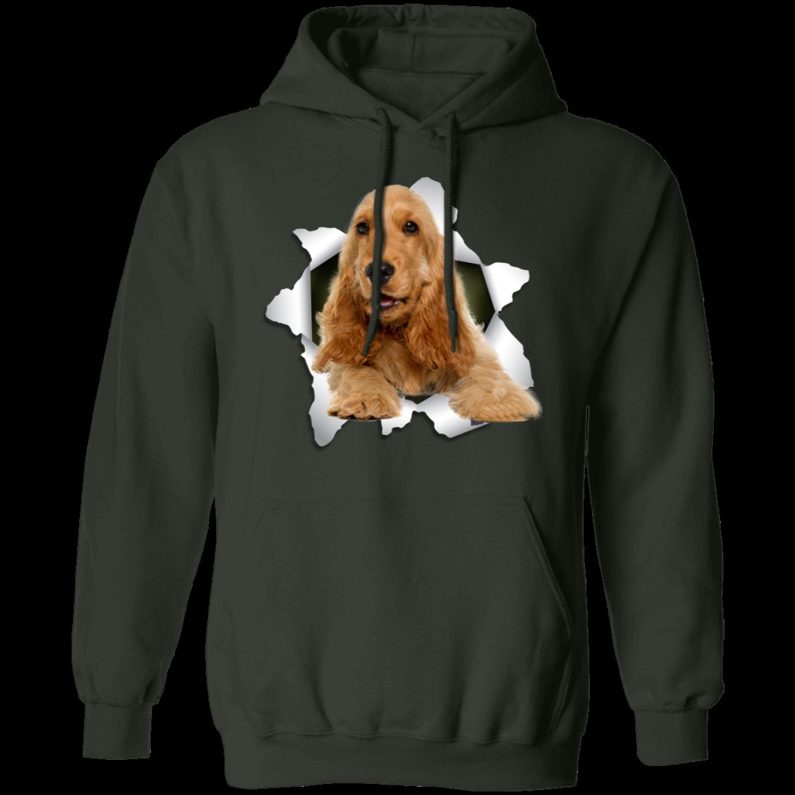 ENGLISH COCKER 3D LADIES Pullover Hoodie - 8 oz, Unisex Sizing