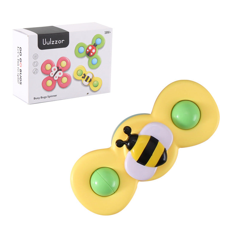 Kids Gyro Insect Sucker Spinner Rattle Bath Toy for Baby Toddlers