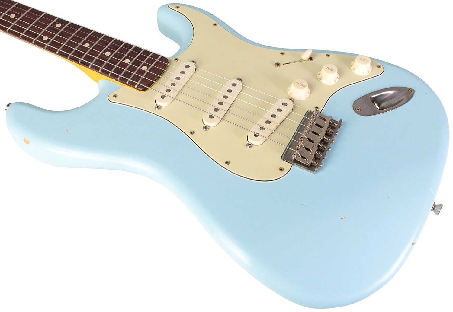 Nash S-63 Guitar - Sonic Blue, Hard Tail, Light Aging