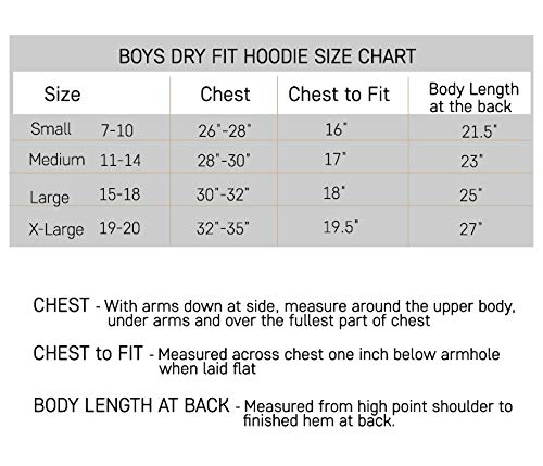 3 Pack: Boys Girls Youth Teen Quick Dry Dri Fit Long Sleeve Active Athletic Hoodie Tops