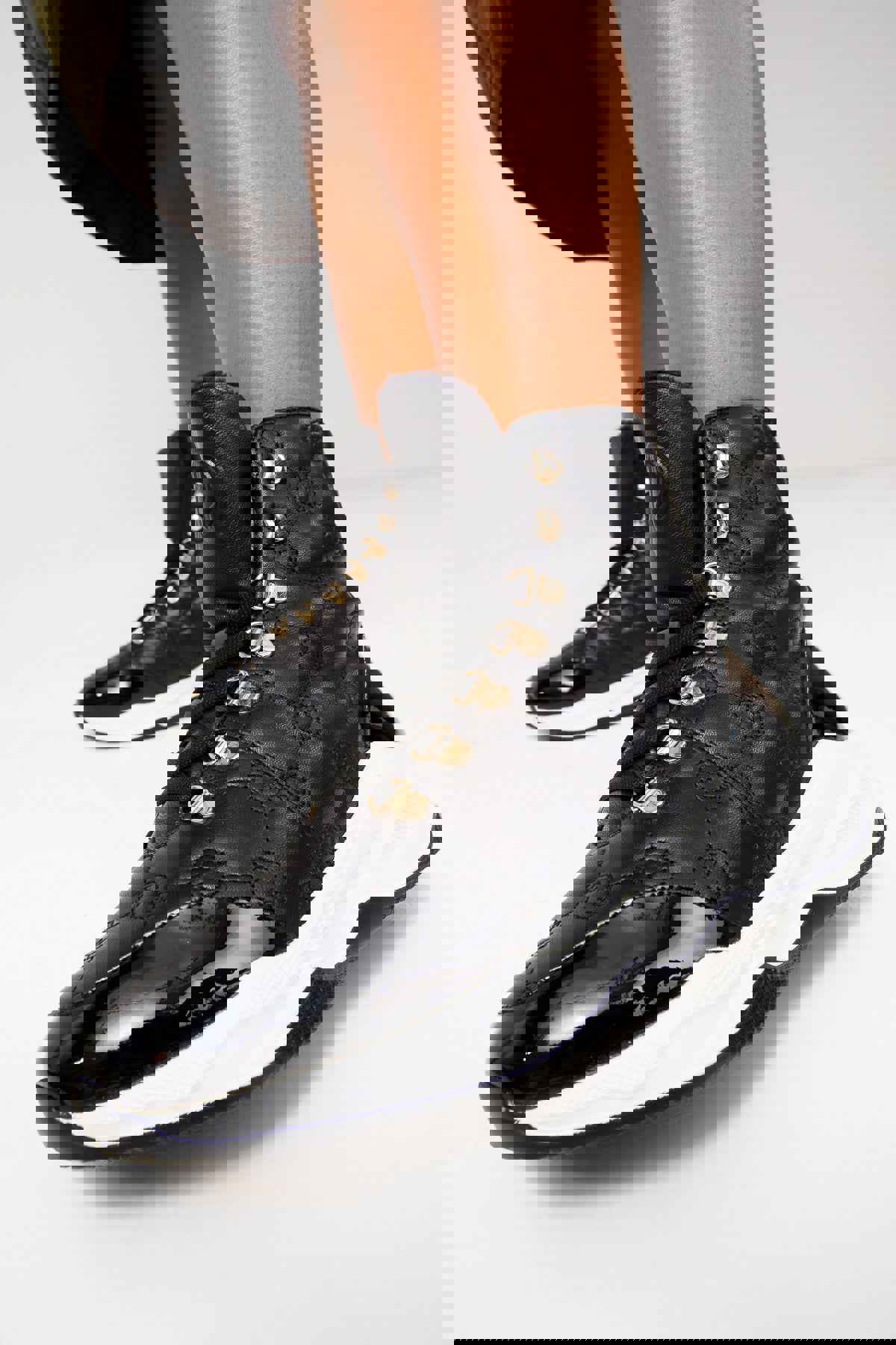 Cambridge Black Quilted Leather Ankle Women Boot