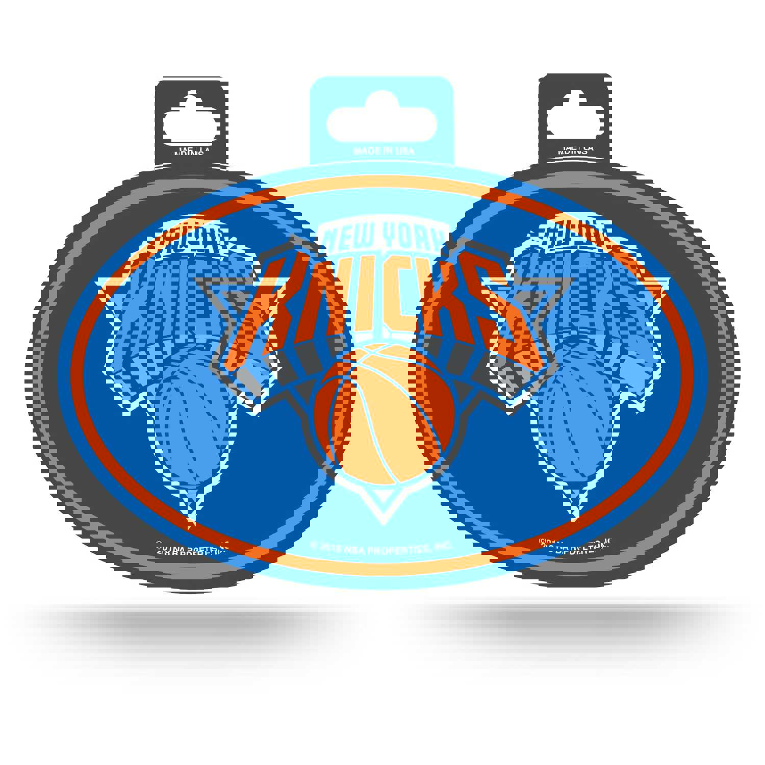 New York Knicks Oval Decal Full Color Sticker - 3.75 x 5.75 Inches - Officially Licensed