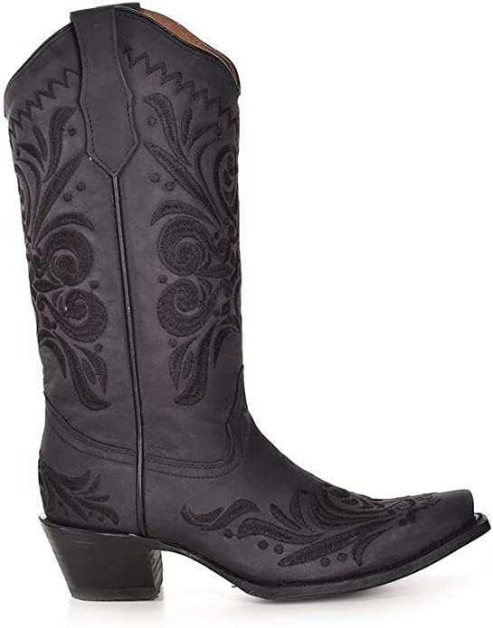 CIRCLE G WOMENS FILIGREE WESTERN BOOTS - SNIP TOE