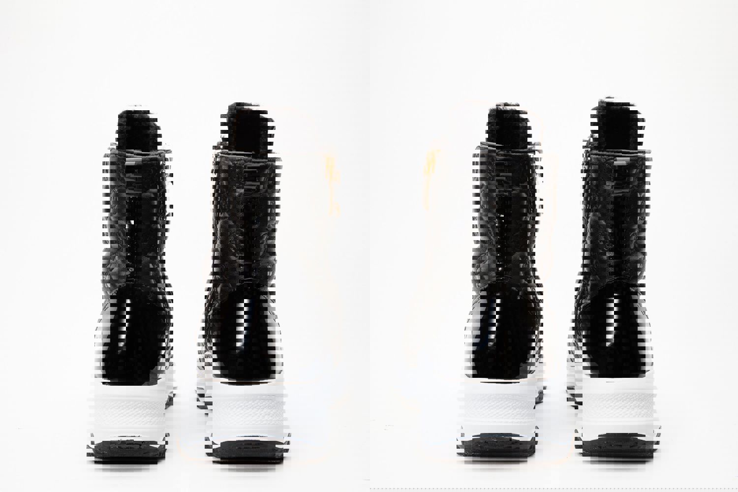 Cambridge Black Quilted Leather Ankle Women Boot