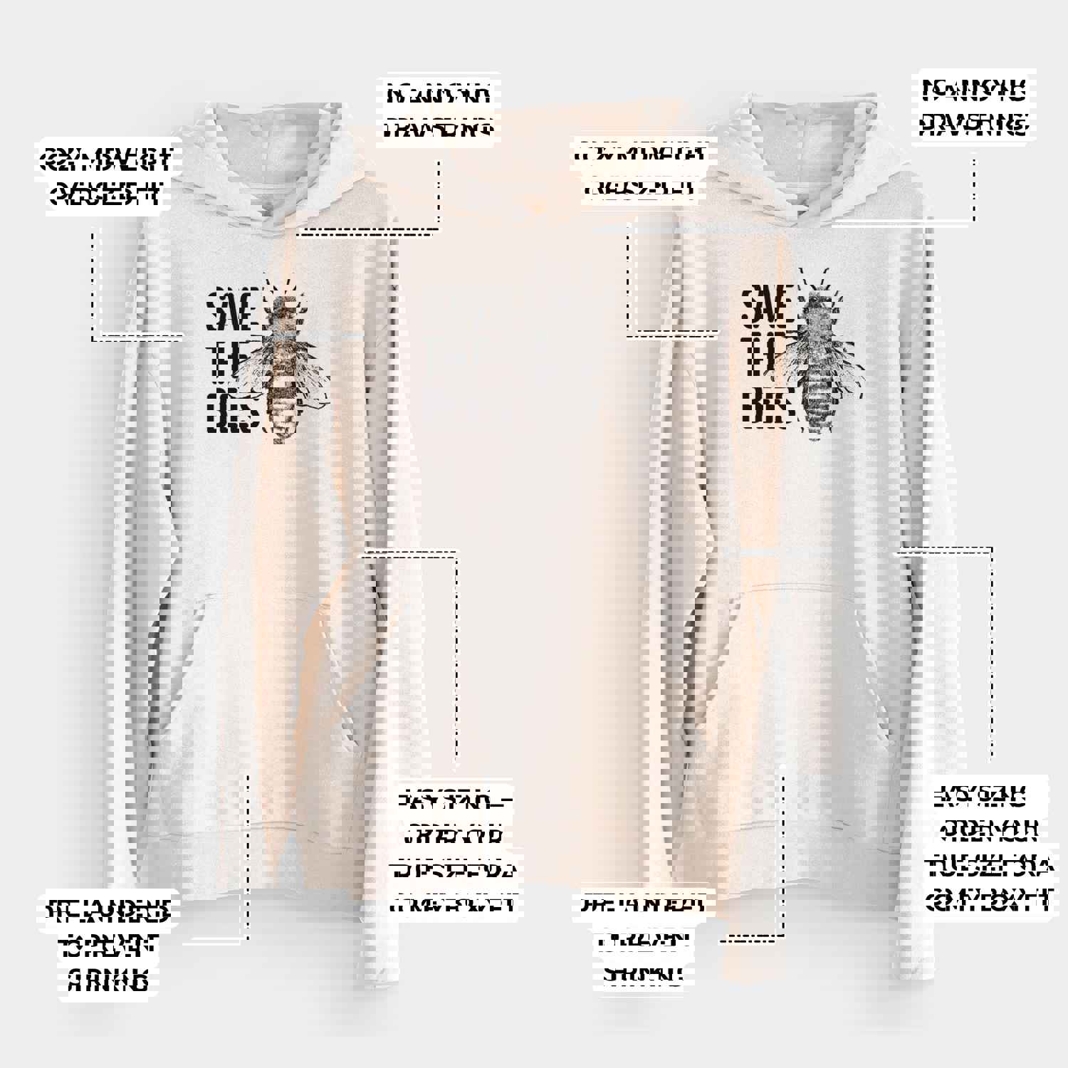 Save the Bees - Bodega Midweight Hoodie