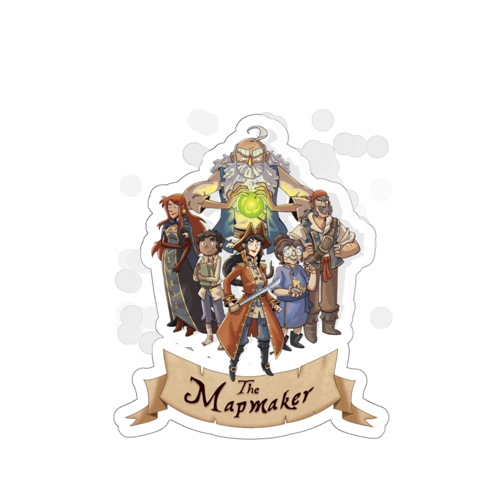 The Mapmaker (Design 2) - Custom Kiss-Cut Stickers