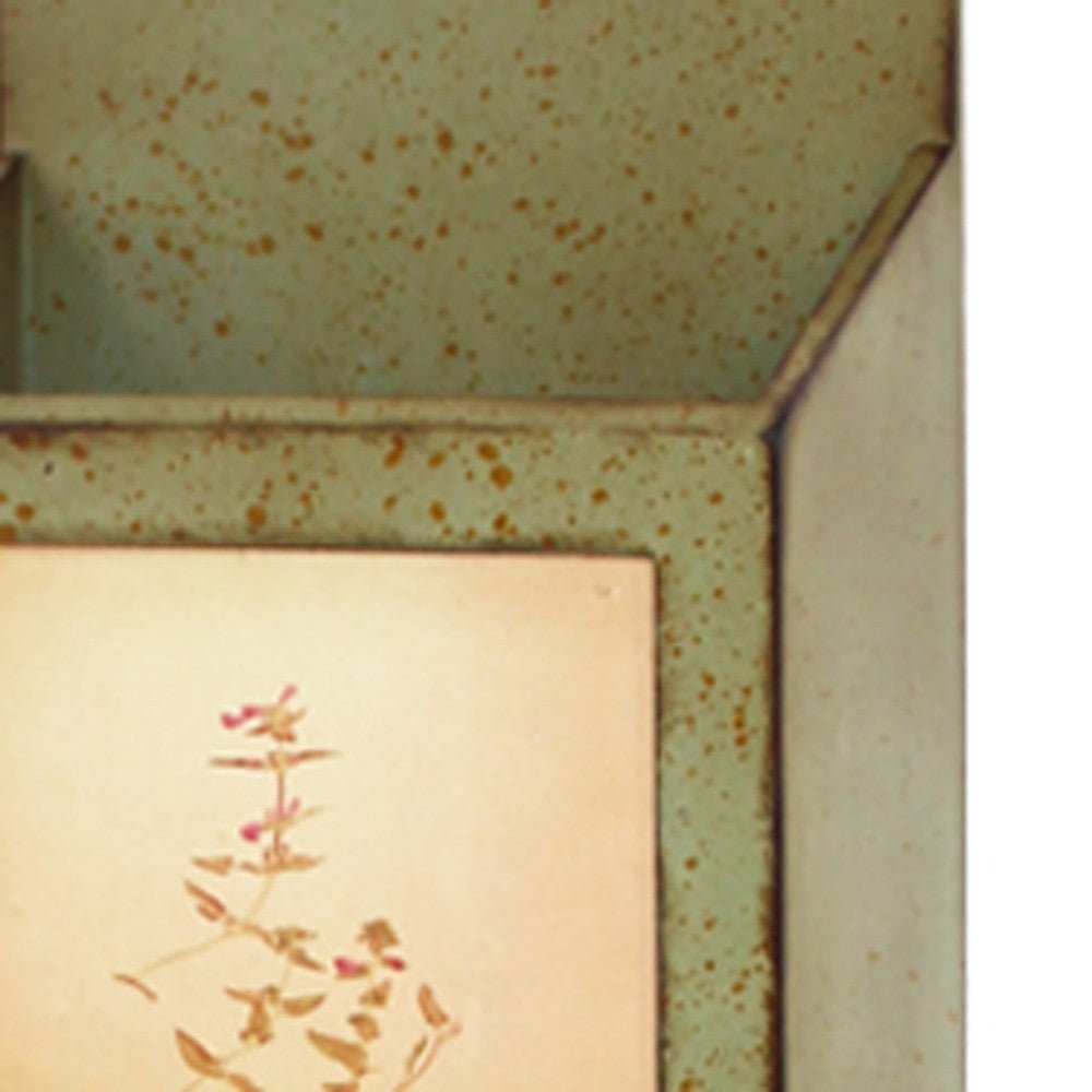 42 X 10 X 5 Green Rustic Vertical Newspaper & Magazine Rack