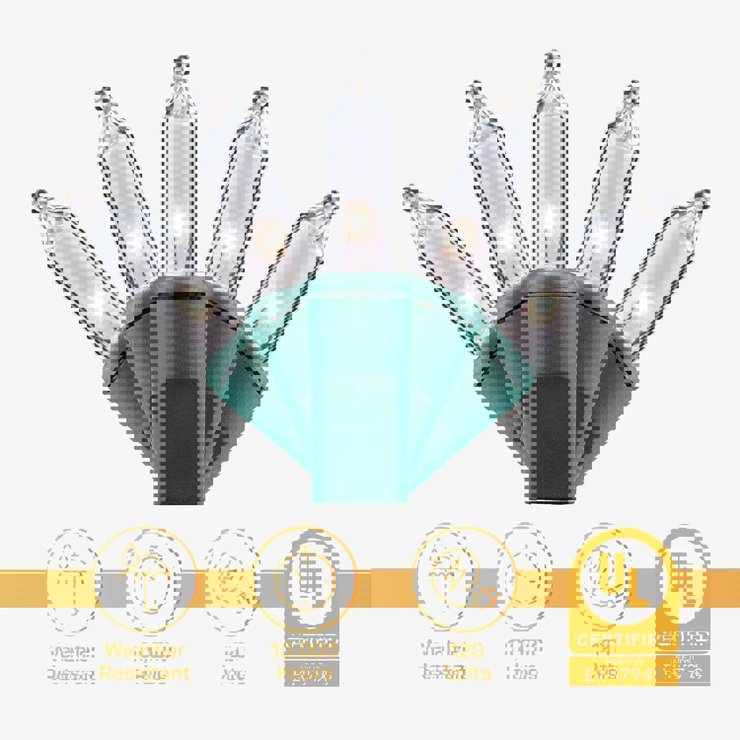 SEWANTA Christmas Lights Warm White String Lights for Indoor/Outdoor Holiday Decorations