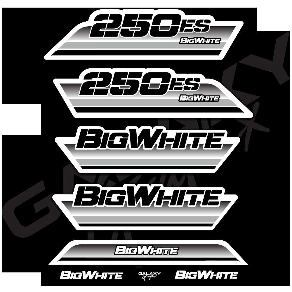 1985 Big White 250ES Decal Graphics Kit - Assorted Colors