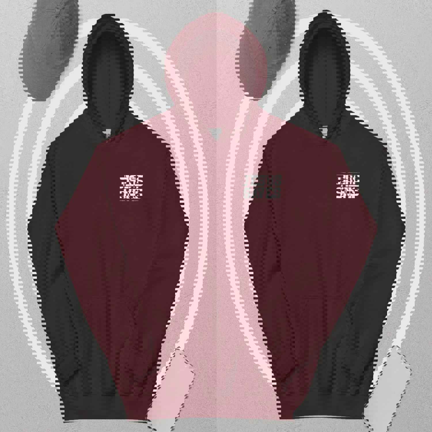 Christian Jesus Saves Two Sided Womens Hoodie