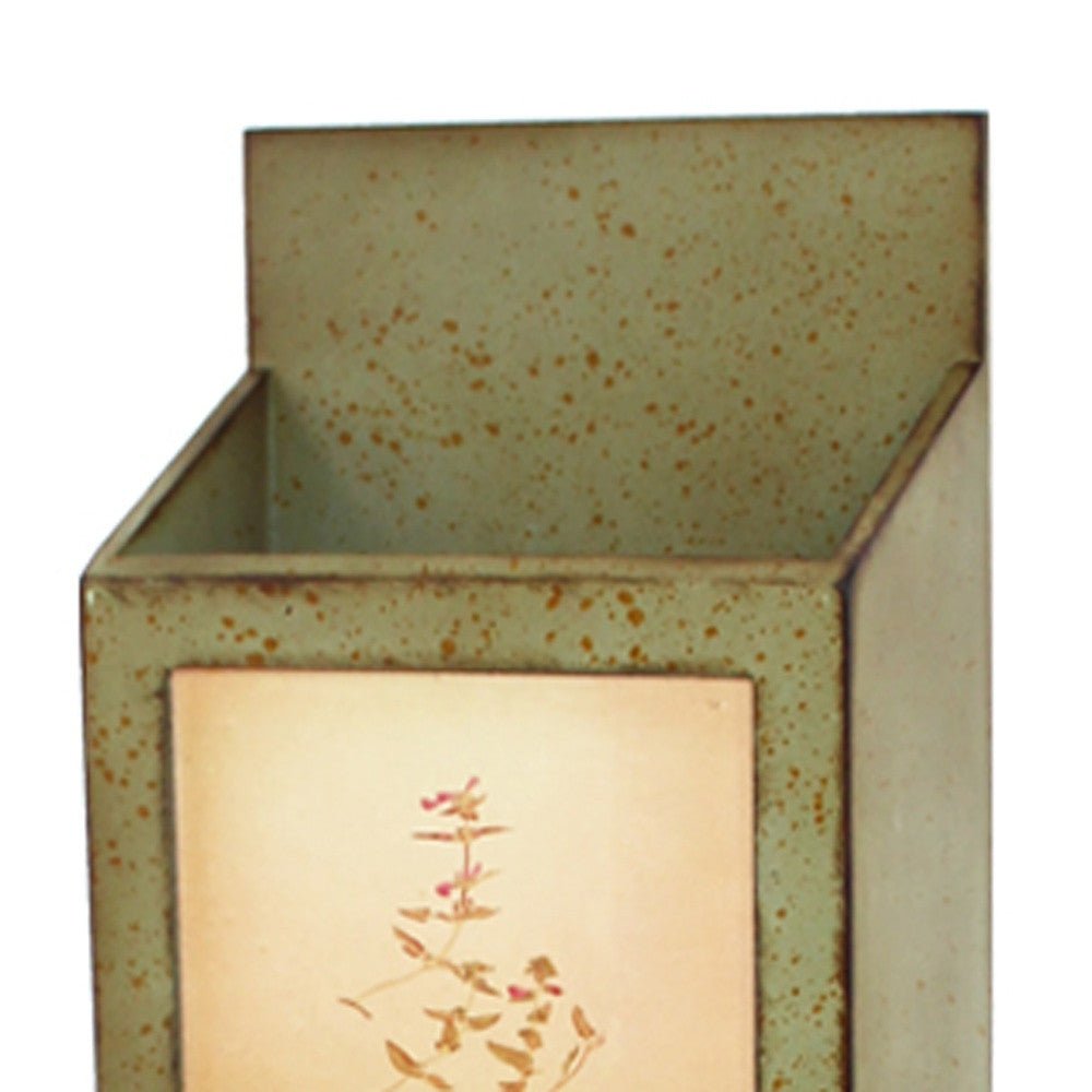 42 X 10 X 5 Green Rustic Vertical Newspaper & Magazine Rack