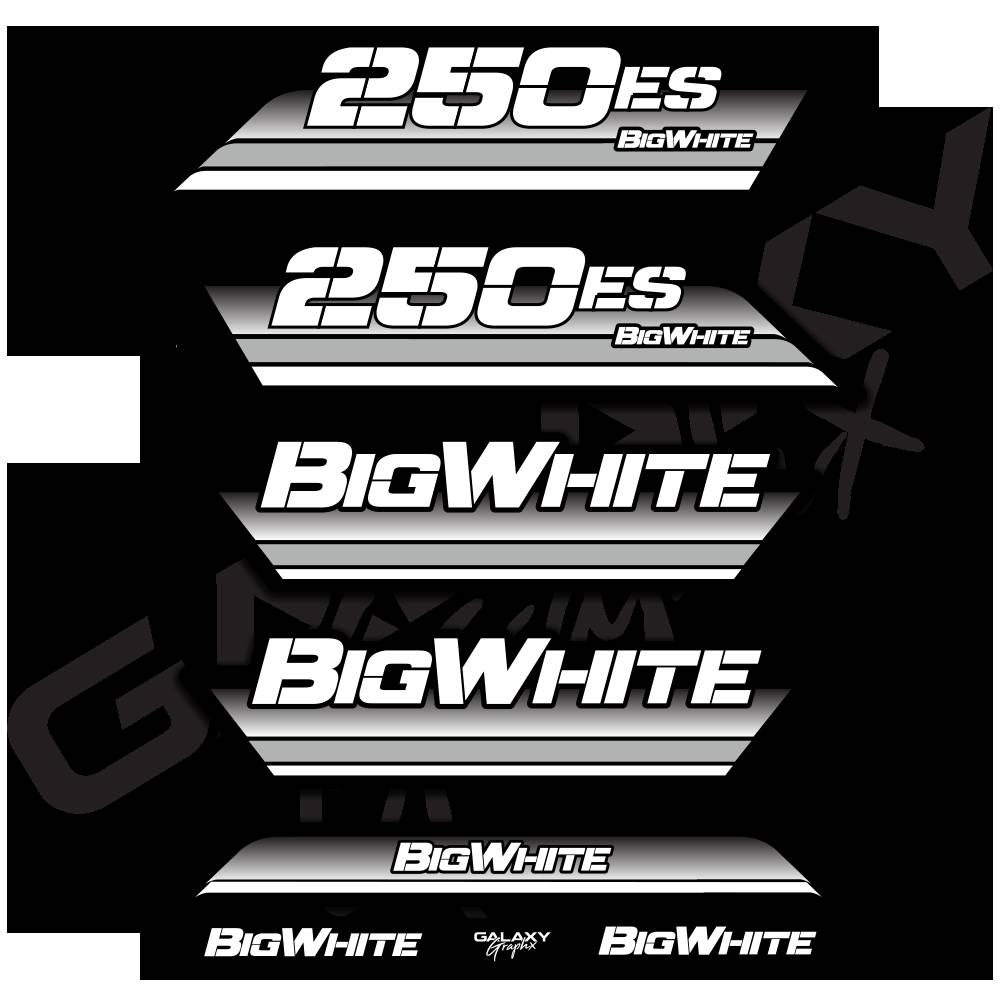 1985 Big White 250ES Decal Graphics Kit - Assorted Colors