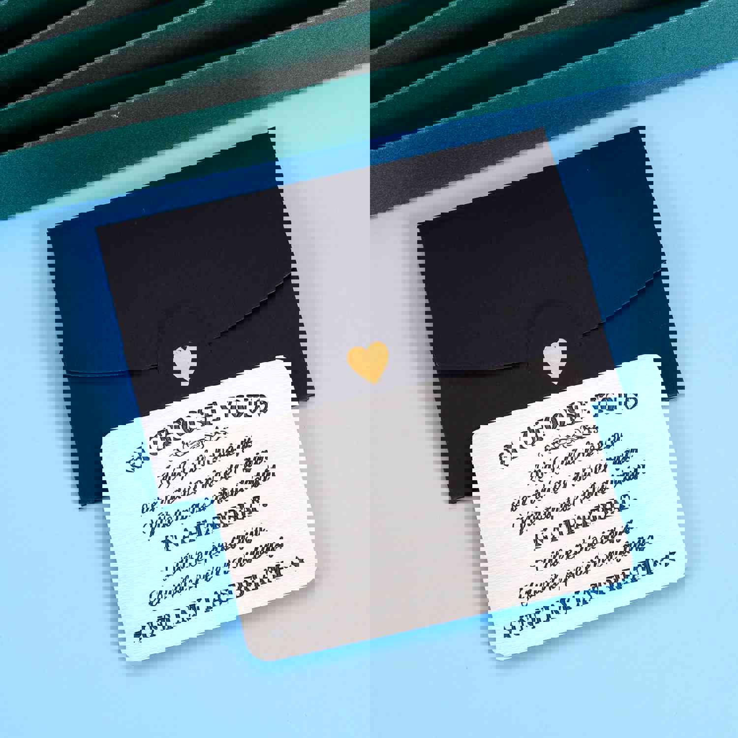 Engraved I Choose You Wallet Card for Wedding, Anniversary, Valentine's Day Gift